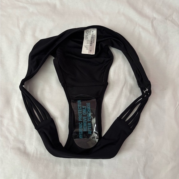 Seafolly Black Bikini Bottom Sz 12 NWOT | Seafolly Bikini | Bikini Bottom NEW - - Picture 3 of 6